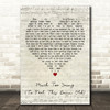 Garth Brooks Much Too Young (To Feel This Damn Old) Script Heart Wall Art Gift Song Lyric Print