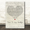 Sarah Brightman feat. Andrea Bocelli Time To Say Goodbye Script Heart Wall Art Song Lyric Print