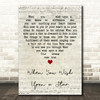 Cliff Edwards When You Wish Upon a Star Script Heart Decorative Wall Art Gift Song Lyric Print
