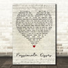 Mary Chapin Carpenter Passionate Kisses Script Heart Decorative Wall Art Gift Song Lyric Print