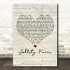 The Bonzo Dog Doo Dah Band Jollity Farm Script Heart Decorative Wall Art Gift Song Lyric Print