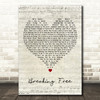 Breaking Free High School Musical Cast Script Heart Decorative Wall Art Gift Song Lyric Print