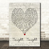 The Smashing Pumpkins Tonight, Tonight Script Heart Decorative Wall Art Gift Song Lyric Print