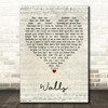 Tom Petty And The Heartbreakers Walls Script Heart Decorative Wall Art Gift Song Lyric Print