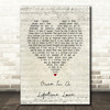 Alan Jackson Once In A Lifetime Love Script Heart Decorative Wall Art Gift Song Lyric Print
