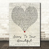 Alessia Cara Scars To Your Beautiful Script Heart Decorative Wall Art Gift Song Lyric Print