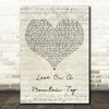 Robert Knight Love On A Mountain Top Script Heart Decorative Wall Art Gift Song Lyric Print
