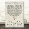 Anthony Hamilton I Know What Loves All About Script Heart Decorative Gift Song Lyric Print