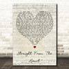 Bryan Adams Straight From The Heart Script Heart Decorative Wall Art Gift Song Lyric Print