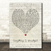 Ray Stevens Everything Is Beautiful Script Heart Decorative Wall Art Gift Song Lyric Print