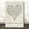 Harry Lauder My Bonnie, Bonnie Jean Script Heart Decorative Wall Art Gift Song Lyric Print