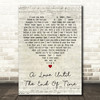 Plácido Domingo A Love Until The End Of Time Script Heart Decorative Gift Song Lyric Print