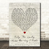 Roy Orbison Only the Lonely (Know the Way I Feel) Script Heart Wall Art Song Lyric Print