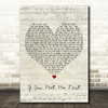 Eric Ethridge If You Met Me First Script Heart Decorative Wall Art Gift Song Lyric Print