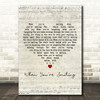Frank Sinatra When You're Smiling Script Heart Decorative Wall Art Gift Song Lyric Print