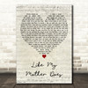 Lauren Alaina Like My Mother Does Script Heart Decorative Wall Art Gift Song Lyric Print