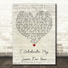 Roberta Flack And Peado Bryson I Celebrate My Love For You Script Heart Song Lyric Print