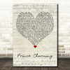 Adam And The Ants Prince Charming Script Heart Decorative Wall Art Gift Song Lyric Print