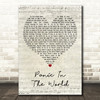 Be Bop Deluxe Panic In The World Script Heart Decorative Wall Art Gift Song Lyric Print