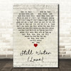 The Four Tops Still Water (Love) Script Heart Decorative Wall Art Gift Song Lyric Print