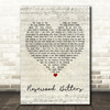 Michael Stanley Rosewood Bitters Script Heart Decorative Wall Art Gift Song Lyric Print