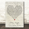 Richard Ashcroft CMon People (We're Making It Now) Script Heart Gift Song Lyric Print