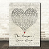 Ron Pope The Reason I Come Home Script Heart Decorative Wall Art Gift Song Lyric Print