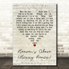 Adam Harris Heaven's Above (Hixxy Remix) Script Heart Decorative Gift Song Lyric Print