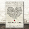 All Time Low Remembering Sunday Script Heart Decorative Wall Art Gift Song Lyric Print