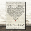 Depeche Mode A Question of Lust Script Heart Decorative Wall Art Gift Song Lyric Print