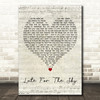 Jackson Browne Late for the Sky Script Heart Decorative Wall Art Gift Song Lyric Print