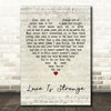 Mickey & Sylvia Love Is Strange Script Heart Decorative Wall Art Gift Song Lyric Print