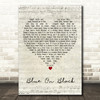 Five Finger Death Blue On Black Script Heart Decorative Wall Art Gift Song Lyric Print