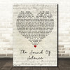 Disturbed The Sound Of Silence Script Heart Decorative Wall Art Gift Song Lyric Print