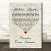 Inner City Pennies From Heaven Script Heart Decorative Wall Art Gift Song Lyric Print
