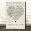 Kane Brown Worldwide Beautiful Script Heart Decorative Wall Art Gift Song Lyric Print