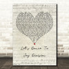 The Wombats Let's Dance To Joy Division Script Heart Decorative Gift Song Lyric Print