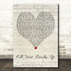 Fatman Scoop Put Your Hands Up Script Heart Decorative Wall Art Gift Song Lyric Print