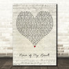 Steven Tyler Piece of My Heart Script Heart Decorative Wall Art Gift Song Lyric Print