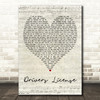Olivia Rodrigo Drivers License Script Heart Decorative Wall Art Gift Song Lyric Print