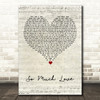 The Rocket Summer So Much Love Script Heart Decorative Wall Art Gift Song Lyric Print
