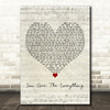 R.E.M. You Are The Everything Script Heart Decorative Wall Art Gift Song Lyric Print