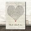 Guns N' Roses Think About You Script Heart Decorative Wall Art Gift Song Lyric Print