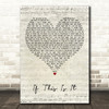 Newton Faulkner If This Is It Script Heart Decorative Wall Art Gift Song Lyric Print
