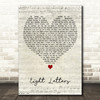 Robbie Williams Eight Letters Script Heart Decorative Wall Art Gift Song Lyric Print