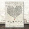 Judy Kuhn Colors Of The Wind Script Heart Decorative Wall Art Gift Song Lyric Print