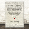 Jo Stafford You Belong To Me Script Heart Decorative Wall Art Gift Song Lyric Print