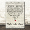 Bonnie Raitt Feels Like Home Script Heart Decorative Wall Art Gift Song Lyric Print