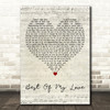 The Emotions Best Of My Love Script Heart Decorative Wall Art Gift Song Lyric Print