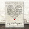 Darius Rucker My Masterpiece Script Heart Decorative Wall Art Gift Song Lyric Print